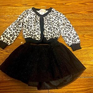 Infant Girls Leopard Sweater and TuTu Skirt